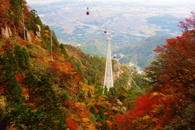 一ノ谷新道からの紅葉