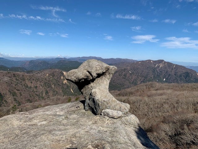 鈴鹿山脈のキノコ岩