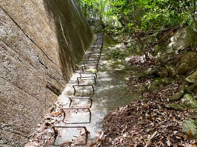 竜ヶ岳堰堤のハシゴ