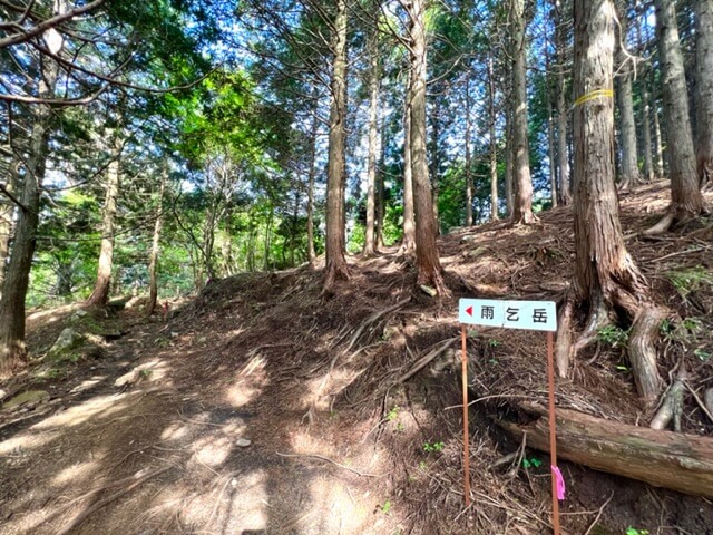 雨乞岳武平峠ルート