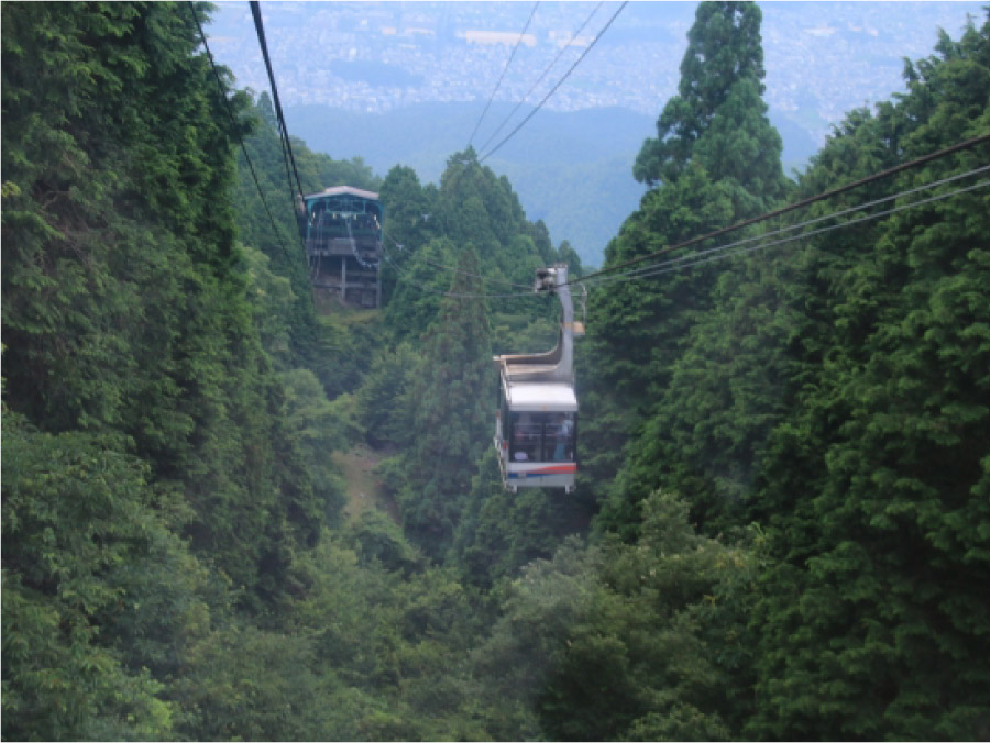 比叡山のロープウェイ