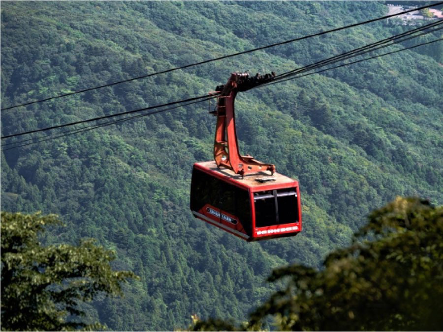 筑波山のロープウェイ